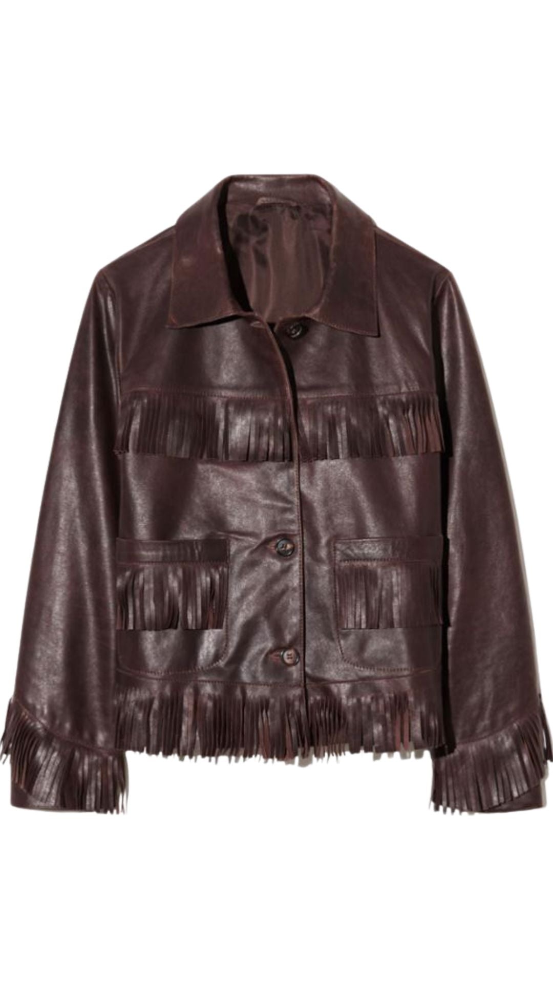 Lazare Fringe Leather Jacket-Jackets-Uniquities