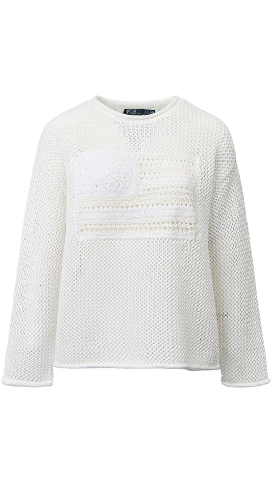 Flag Crewneck Pullover-Sweaters-Uniquities