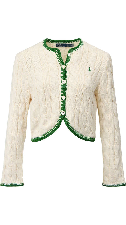 Cotton Long Sleeve Crew Neck Cardigan Sweaters Ralph Lauren 