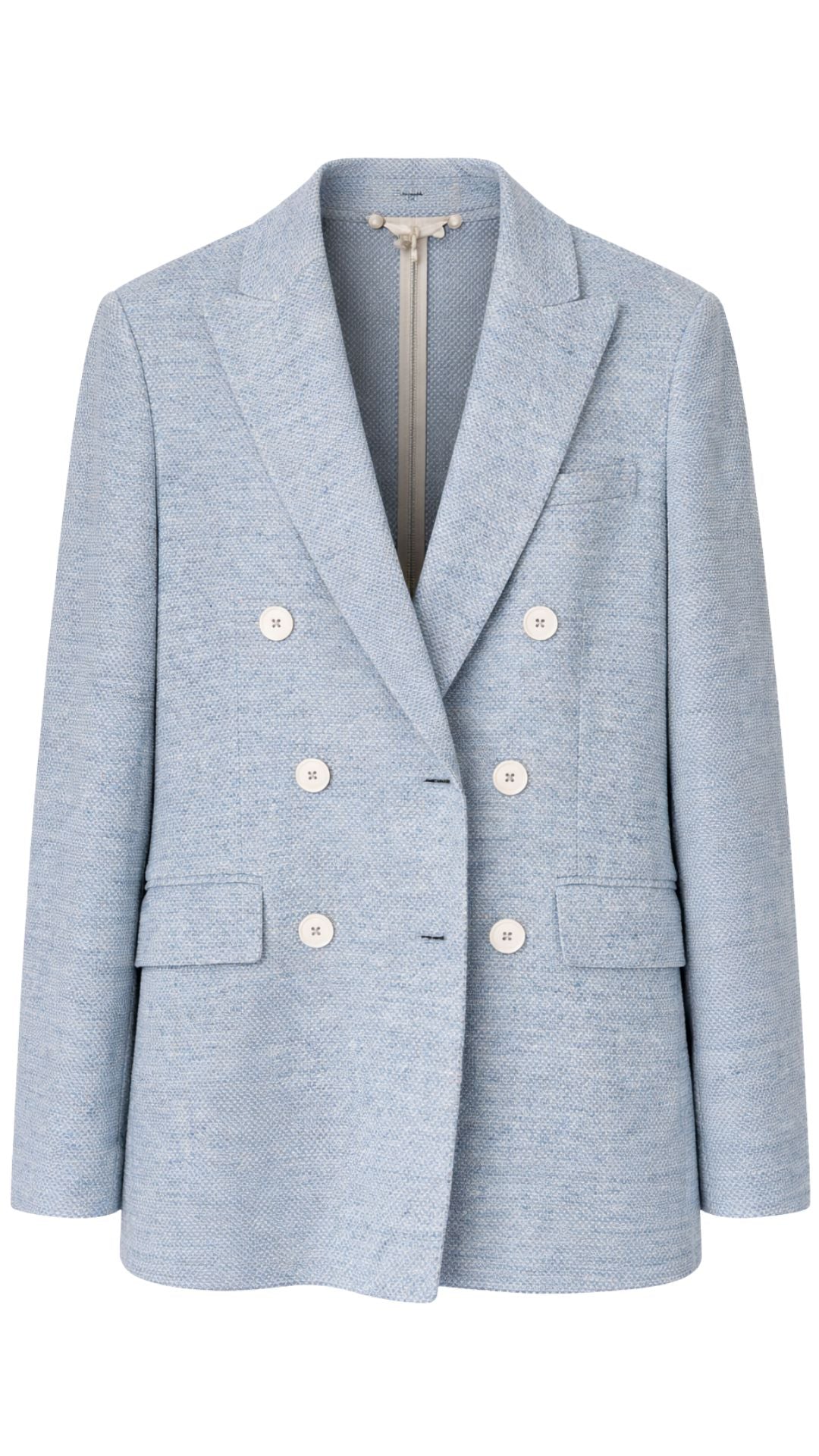 Double Breasted Linen Jacket-Jackets-Uniquities