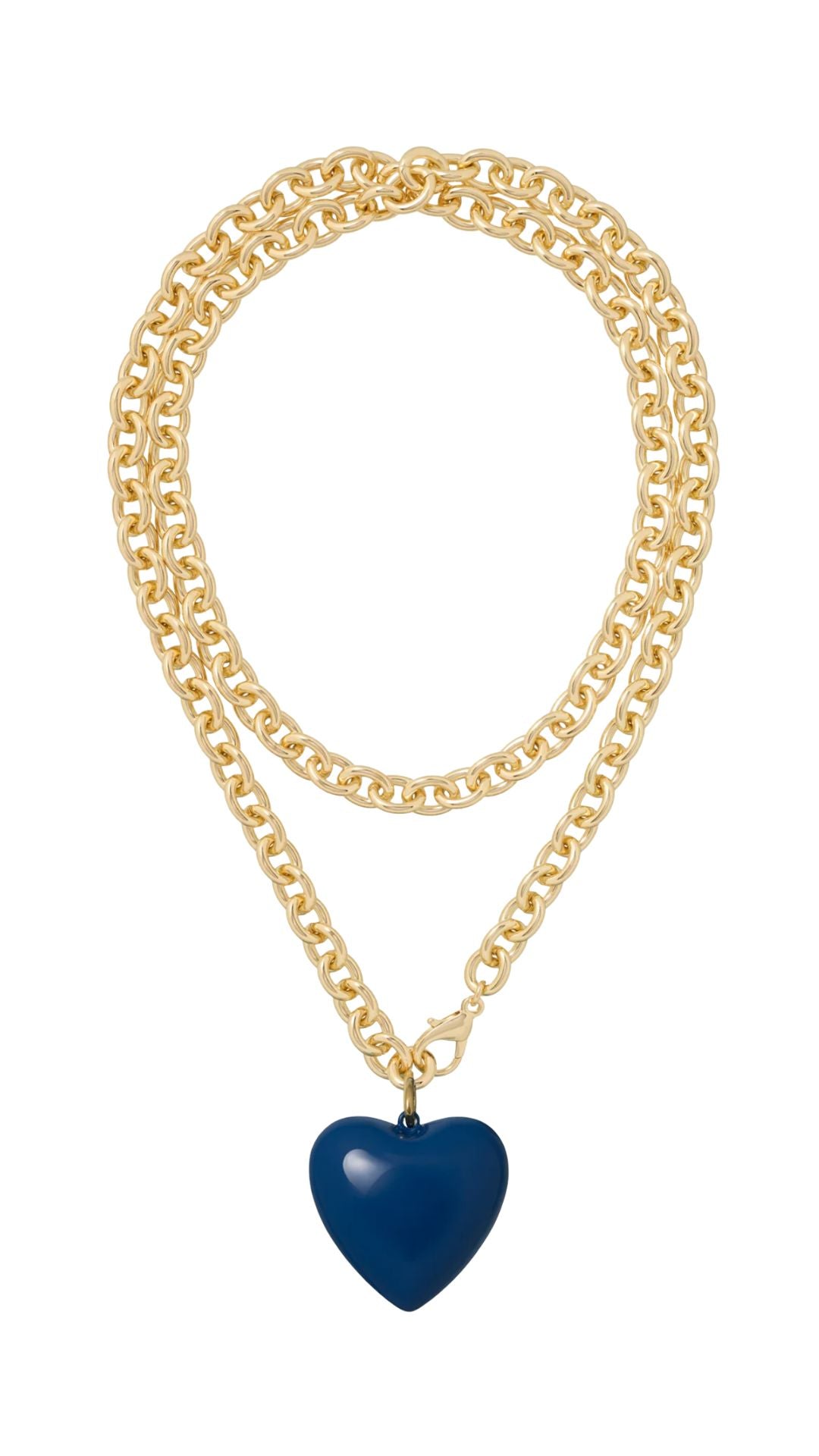 Big Puffy Heart Charm Necklace-Jewelry-Uniquities