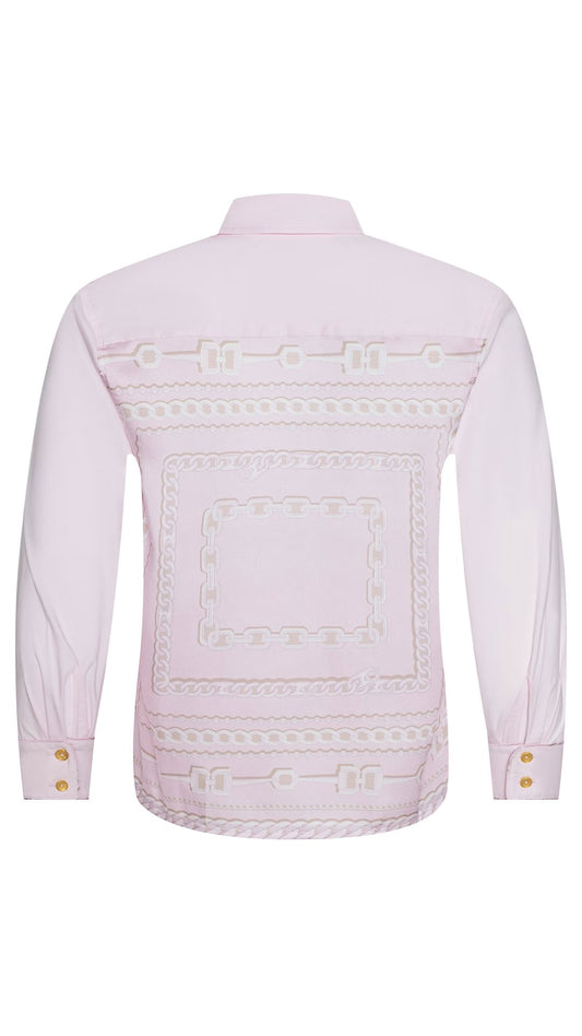 Fawn Piping Scarf Blouse-Tops/Blouses-Uniquities