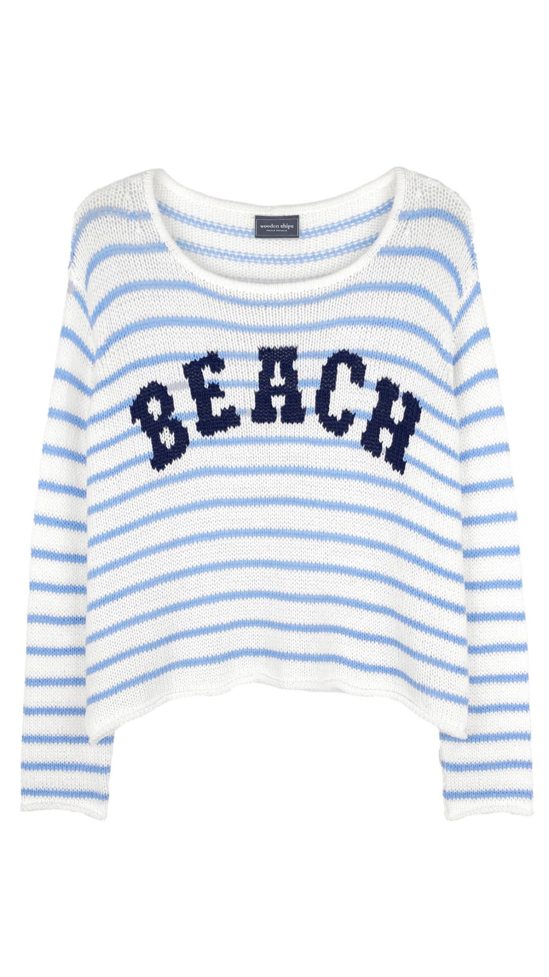 Beach Stripe Crew-Sweaters-Uniquities