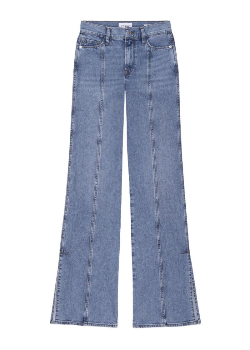 Pixie Le Slim Palazzo Side Slit Jeans-Denim-Uniquities