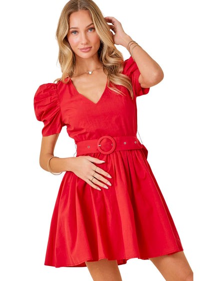 Georgia Puff Sleeve Dress-Dresses-Uniquities