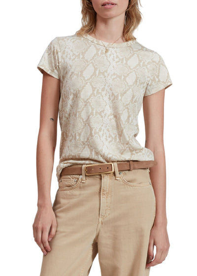 All Over Snake Print Tee-Tee Shirts-Uniquities