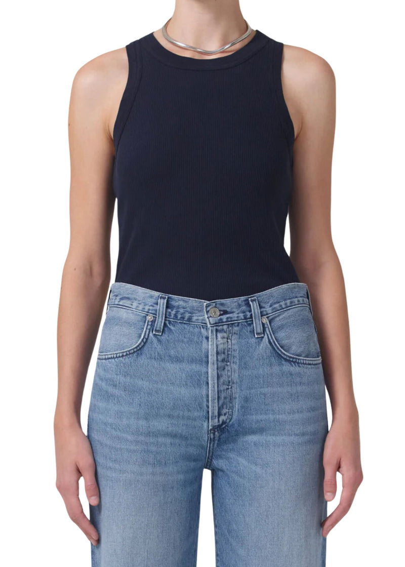 Isabel Rib Tank-Tops/Blouses-Uniquities