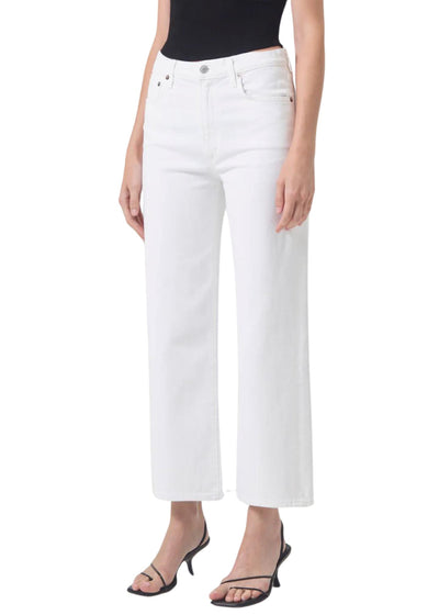 Harper Crop Jeans in Sour Cream-Denim-Uniquities