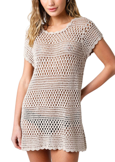Isla Crochet Cover Up Dress-Dresses-Uniquities