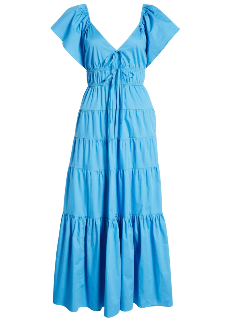Devin Ruffle Midi Dress-Dresses-Uniquities