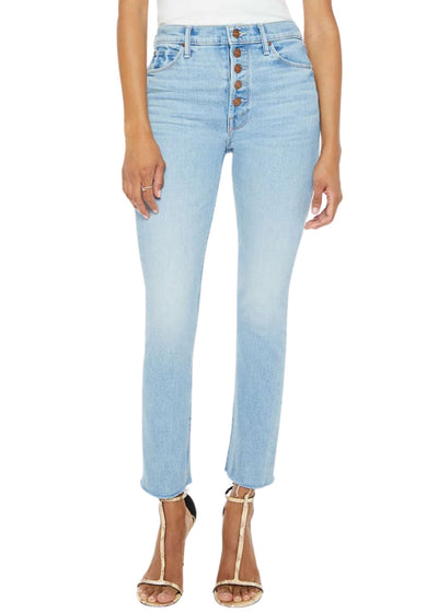The Pixie Dazzler Ankle Fray Jeans-Denim-Uniquities