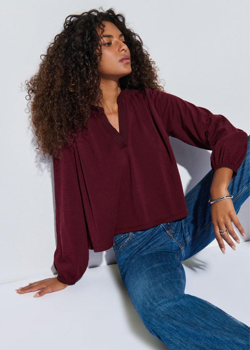 Maya V-Neck Top-Tops/Blouses-Uniquities