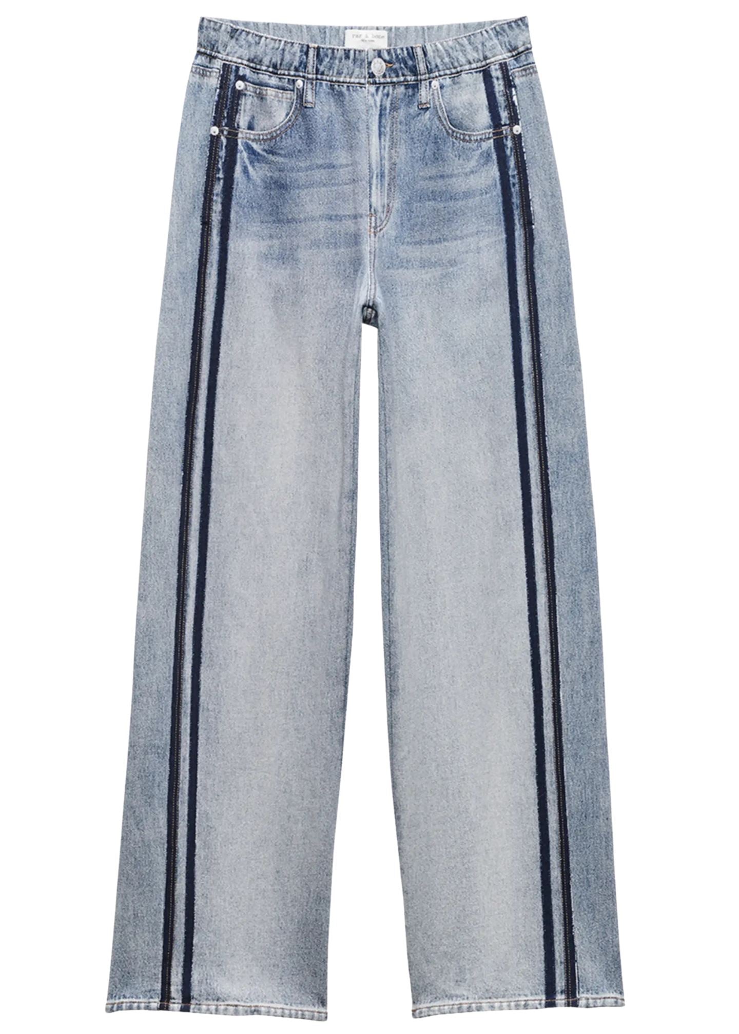 Miramar Wide Leg Track Pant-Denim-Uniquities