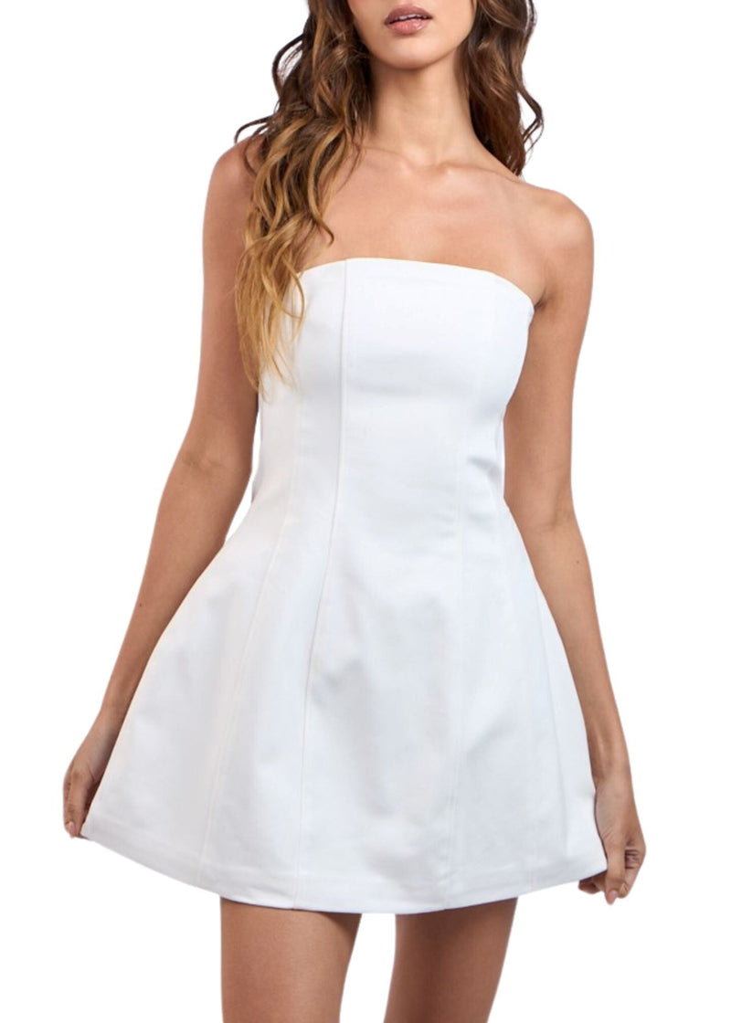 Strapless Bodycon Mini Dress-Dresses-Uniquities