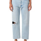 90's Crop Mid Rise Loose Straight Jeans-Denim-Uniquities