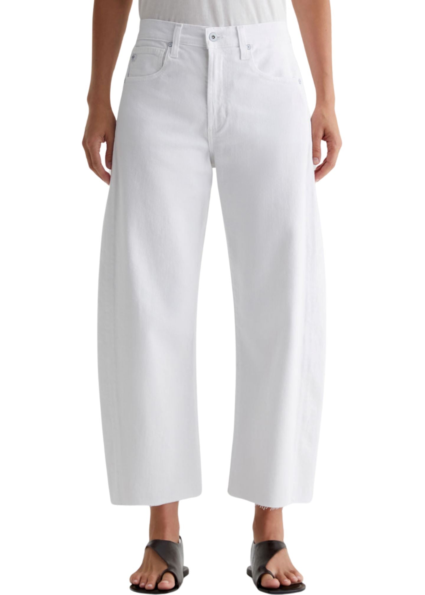 Hattie Barrel Leg Crop Jeans-Denim-Uniquities