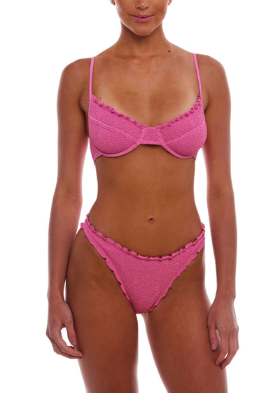 Malibu Scallop Underwire Top-Swimwear-Uniquities