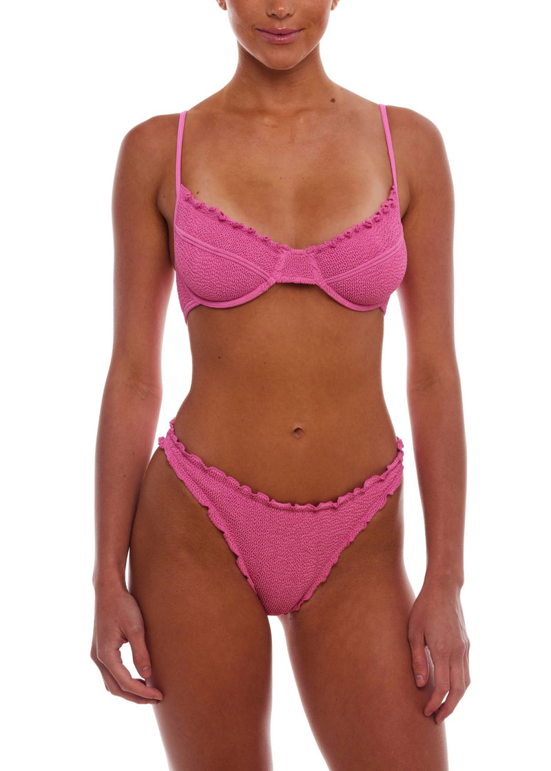 Malibu Scallop Underwire Top-Swimwear-Uniquities