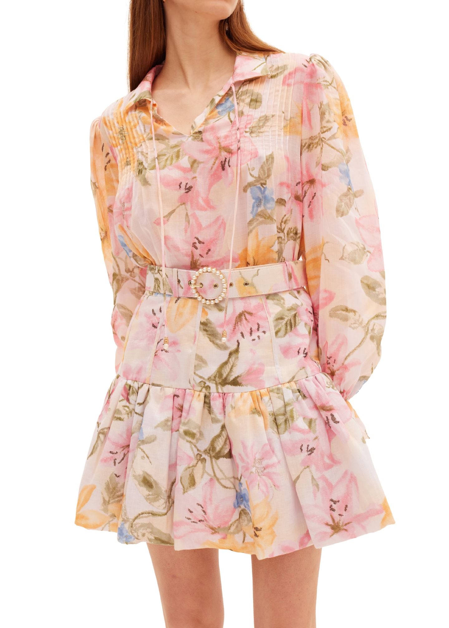 Gladioli Frilled Skirt-Bottoms-Uniquities