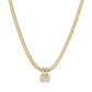 14k Emerald Cut Pendant Necklace-Jewelry-Uniquities