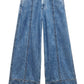 Arianna Cropped Palazzo Jeans-Denim-Uniquities