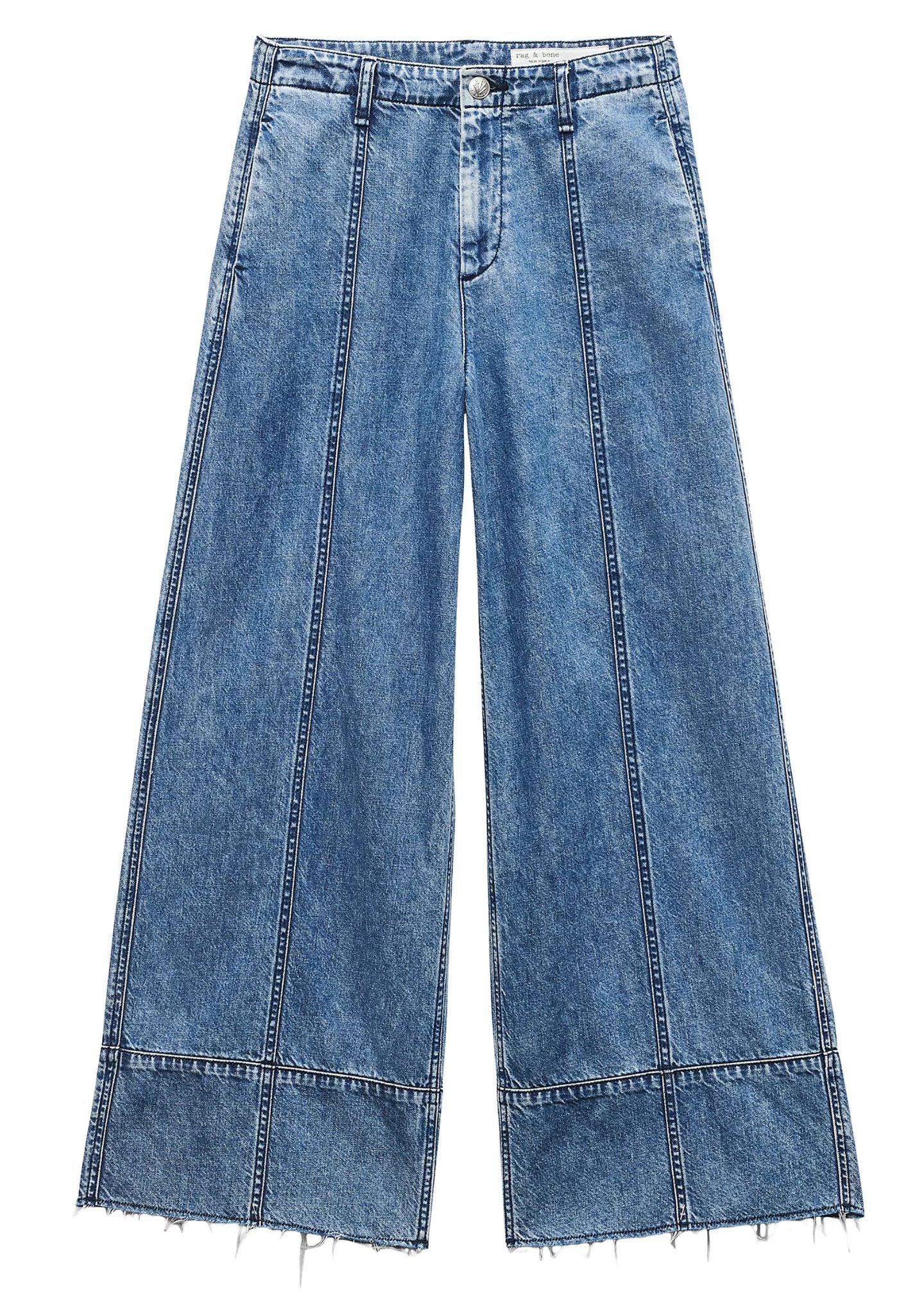 Arianna Cropped Palazzo Jeans-Denim-Uniquities