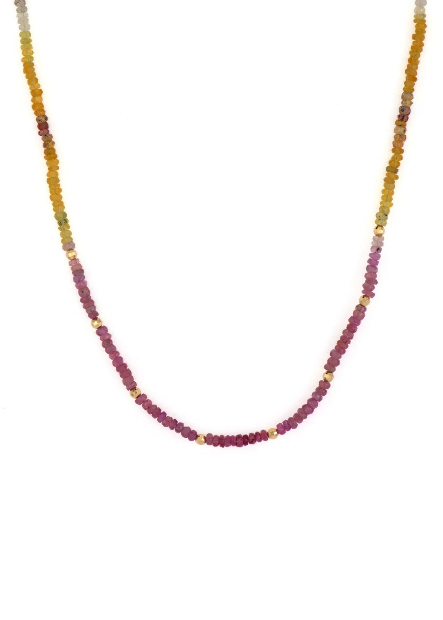 Delicate Sapphire Beaded Chain-Jewelry-Uniquities