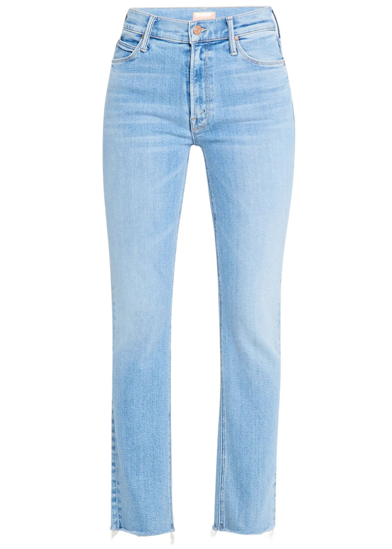 The Mid Rise Dazzler Ankle Fray Jeans-Denim-Uniquities
