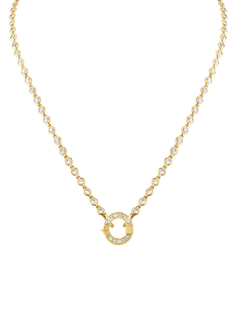 16" Diamond Bezel Closure Necklace-Jewelry-Uniquities