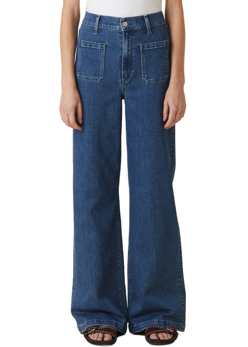 Virginia High Rise Wide Leg Jeans-Denim-Uniquities