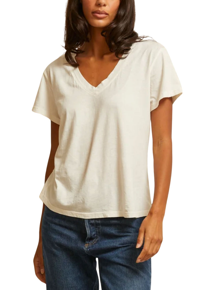 Hendrix Boxy V Neck Tee-Tee Shirts-Uniquities