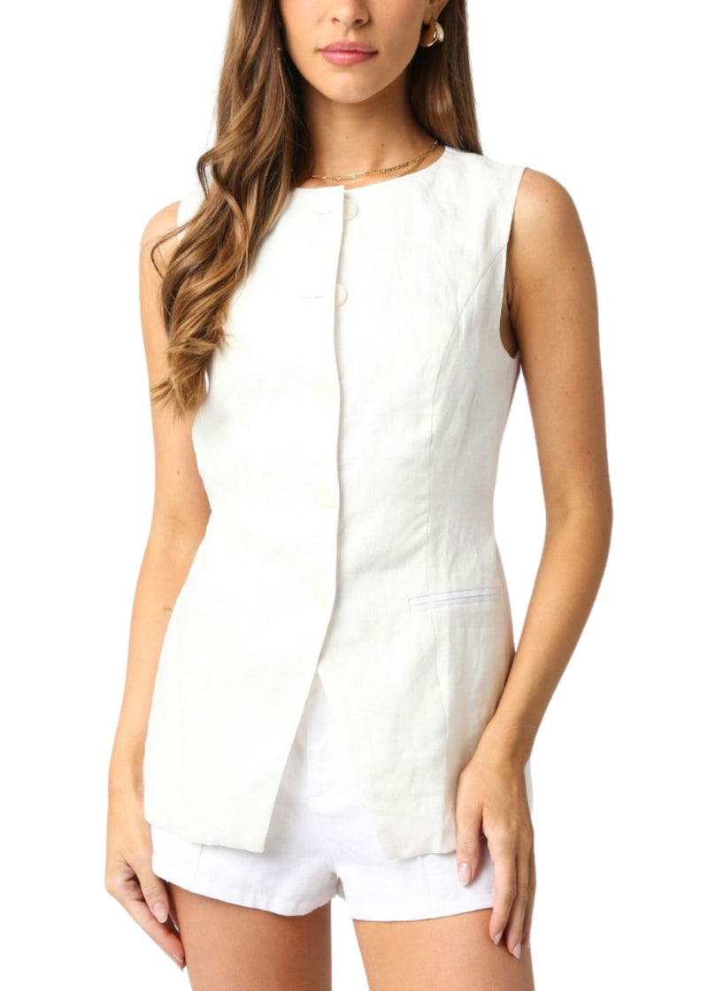 Leah Vest-Tops/Blouses-Uniquities