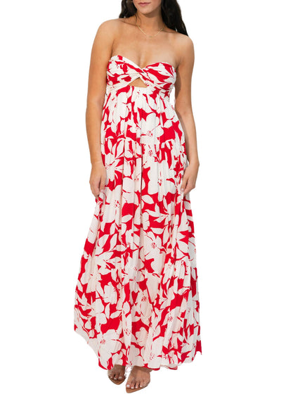 Blossom Twisted Maxi Dress-Dresses-Uniquities