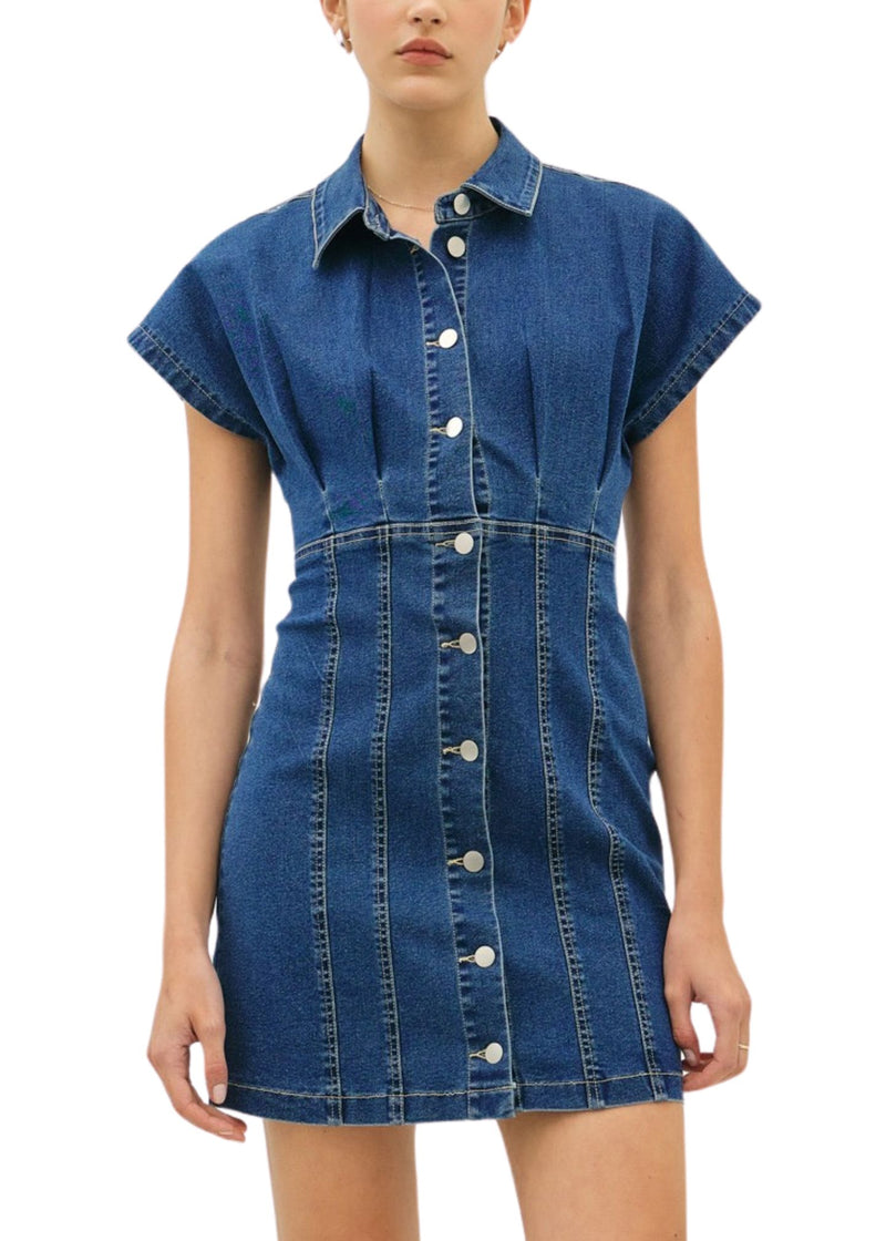 Emma Denim Dress-Dresses-Uniquities