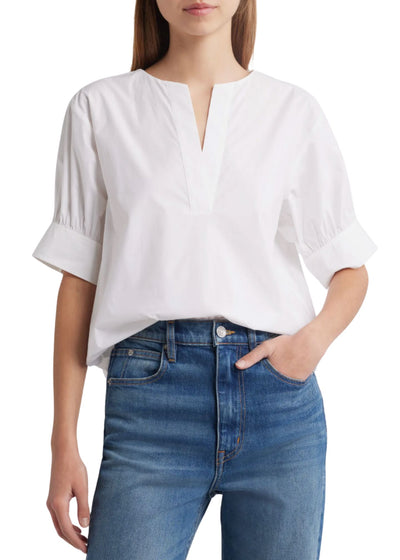 V-Neck Popover Top-Tops/Blouses-Uniquities