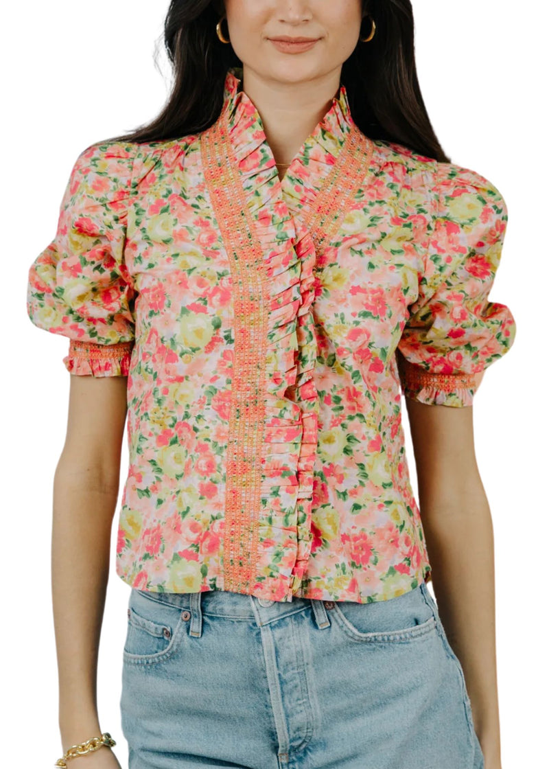 Zuri Top Short Sleeve-Tops/Blouses-Uniquities