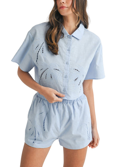 Wren Crop Shirt-Tops/Blouses-Uniquities