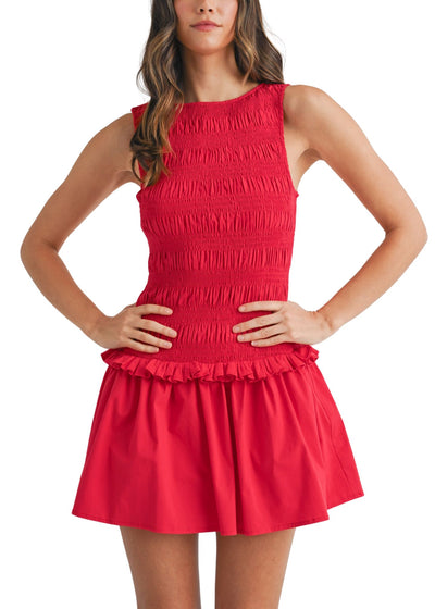 Claire Smocked Low Waist Dress-Dresses-Uniquities