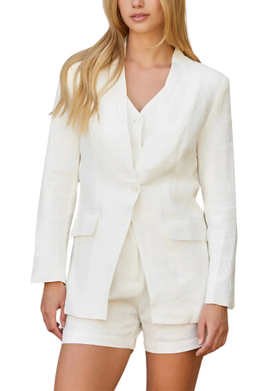 Myers Linen Blazer-Jackets-Uniquities