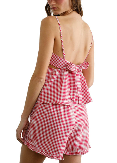 Addie Gingham Top-Tops/Blouses-Uniquities