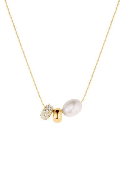 Isla Gold Bead Necklace-Jewelry-Uniquities