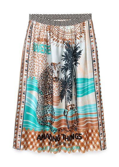 Vanessa Printed Midi Skirt Bottoms Me369 