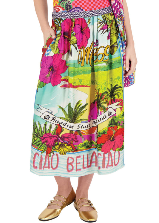 Vanessa Printed Midi Skirt-Bottoms-Uniquities