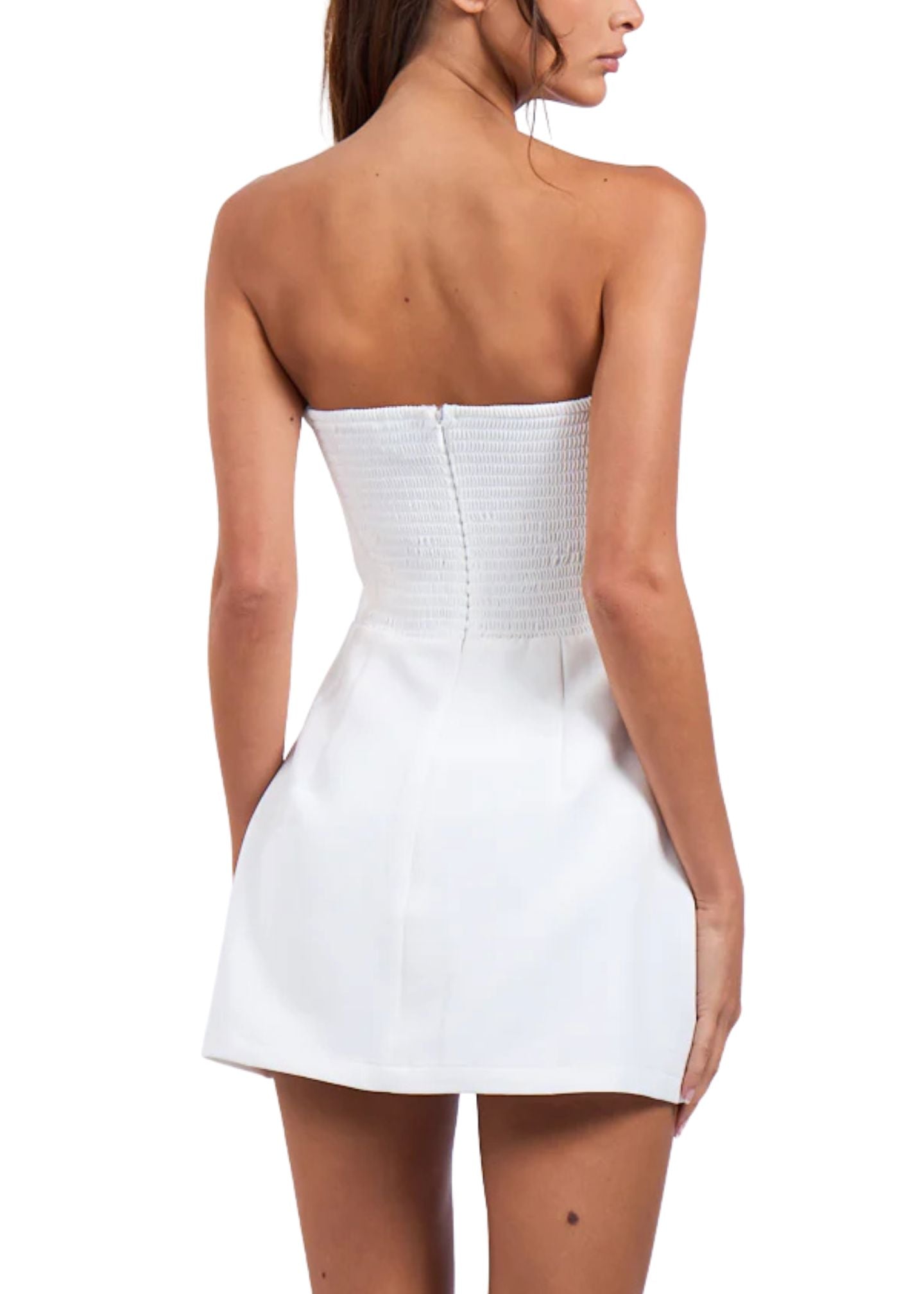 Strapless Skort Romper-Dresses-Uniquities