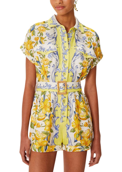 Sicily Scarf Romper-Jumpsuits & Rompers-Uniquities