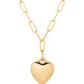 Aurelie Puffy Heart Link Necklace-Jewelry-Uniquities