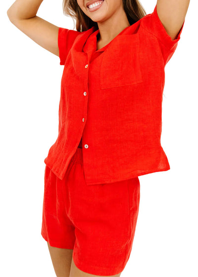 Krista Linen Top-Tops/Blouses-Uniquities