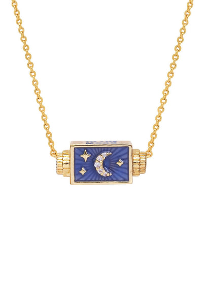 Moon And Back Spinner Necklace-Jewelry-Uniquities