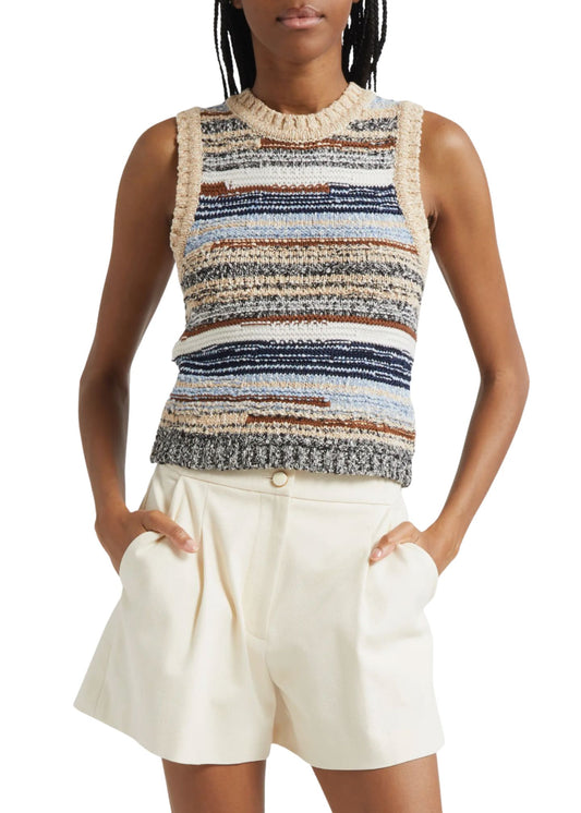 Cropped Jerrel Knit Tank-Sweaters-Uniquities