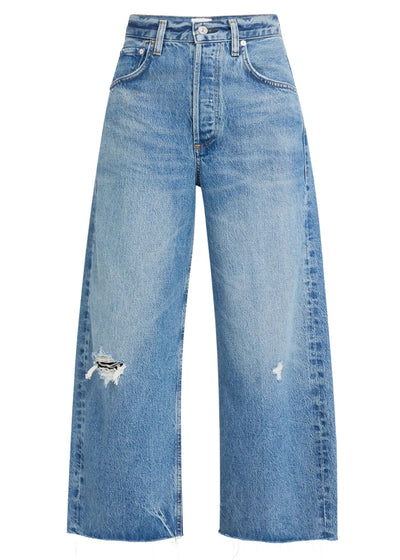 Ayla Raw Hem Crop in Solano-Denim-Uniquities